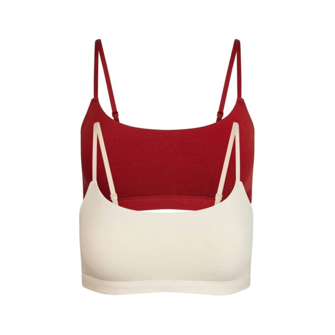2-PACK BRALETTE I BOMULLSRÖJ MED SKÅL 2-PACK BRALETTE I BOMULLSRÖJ MED SKÅL
