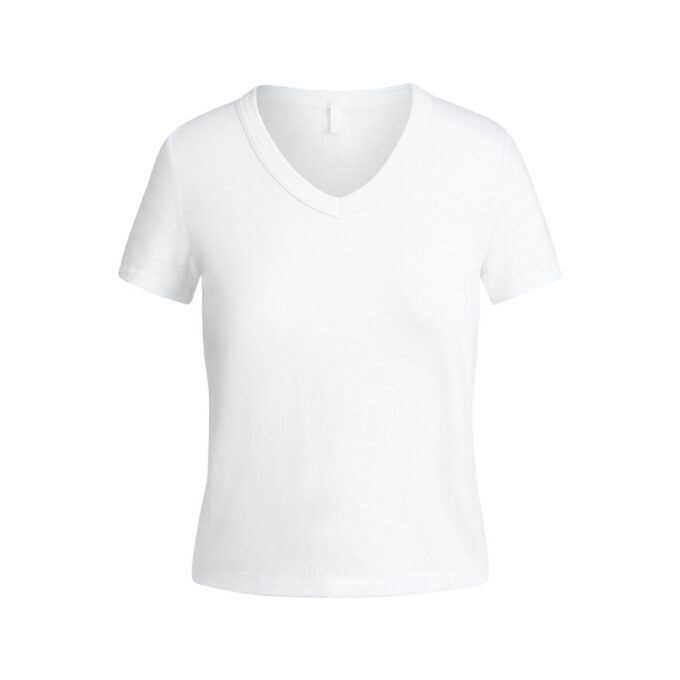 BABY-T-SHIRT MED V-RINGAD BUREN I JERSEY
