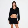 BOMULLSFLEECE-HOODIE MED DRAGKEDJA