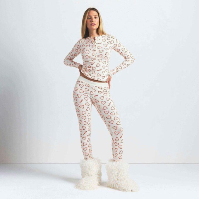 BOMULLSMÖRJAD HENLEY OCH LEGGINGSET