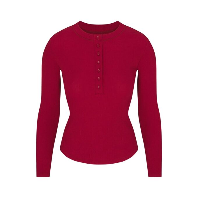 BOMULLSMÖRJAD HENLEY OCH LEGGINGSET