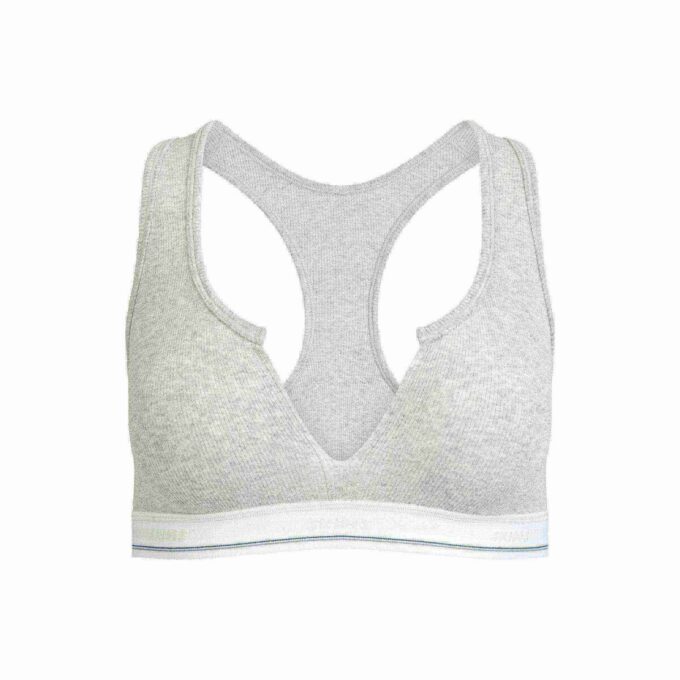 BRALETTE MED RUBBAD BOMULL MED DELAD HALSNING
