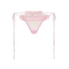 BRODERAD TYLLKNYTNINGS-BRALETTE OCH THONG-SET