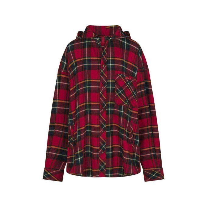 FLANELL SLEEP ÖVERSIZED HUVUTJÄNSTER MED KNAPPNING