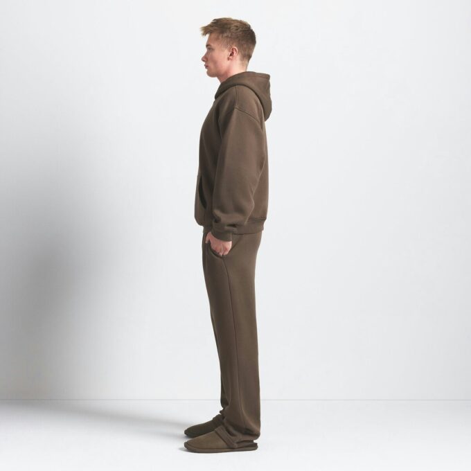 FLEECE LOUNGE HERR AVSLAPPEN HOODIE