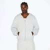 FLEECE LOUNGE HERR AVSLAPPEN HOODIE MED DRAGKEDJA