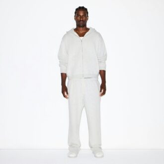 FLEECE LOUNGE HERR AVSLAPPEN HOODIE MED DRAGKEDJA
