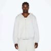 FLEECE LOUNGE HERR AVSLAPPEN HOODIE MED DRAGKEDJA