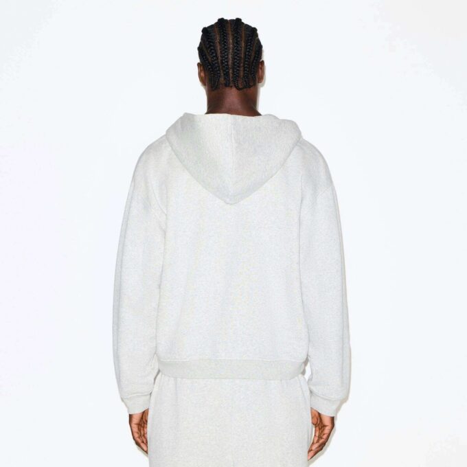 FLEECE LOUNGE HERR AVSLAPPEN HOODIE MED DRAGKEDJA