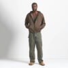 FLEECE LOUNGE HERR AVSLAPPEN HOODIE MED DRAGKEDJA