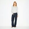 Henley-body i bomullsjersey med djup urringning Henley-body i bomullsjersey med djup urringning