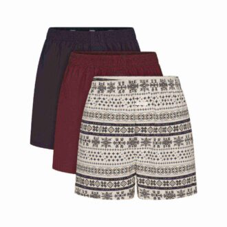 HERR BOXERSKALSONGER I BOMULL POPLIN, 3-PACK