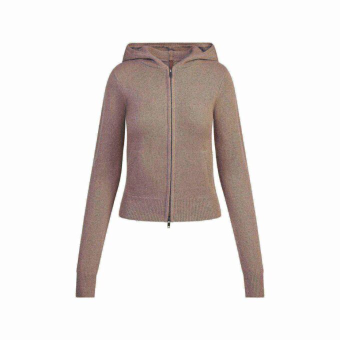 HOODIE MED DRAGKEDJA I KASHMER