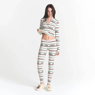 KAKTUSPLANTA FLEA MARKET X SKIMS BOMULLSRIBBADE HENLEY- OCH LEGGINGSET