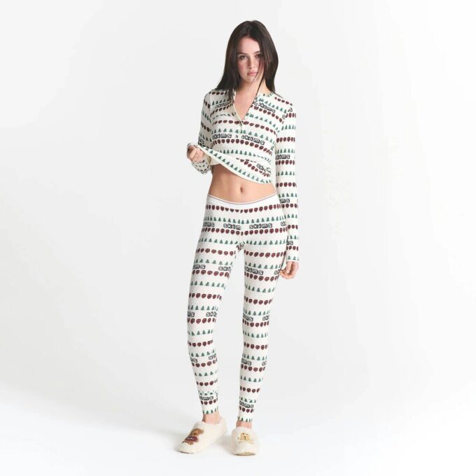KAKTUSPLANTA FLEA MARKET X SKIMS BOMULLSRIBBADE HENLEY- OCH LEGGINGSET