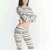 KAKTUSPLANTA FLEA MARKET X SKIMS BOMULLSRIBBADE HENLEY- OCH LEGGINGSET
