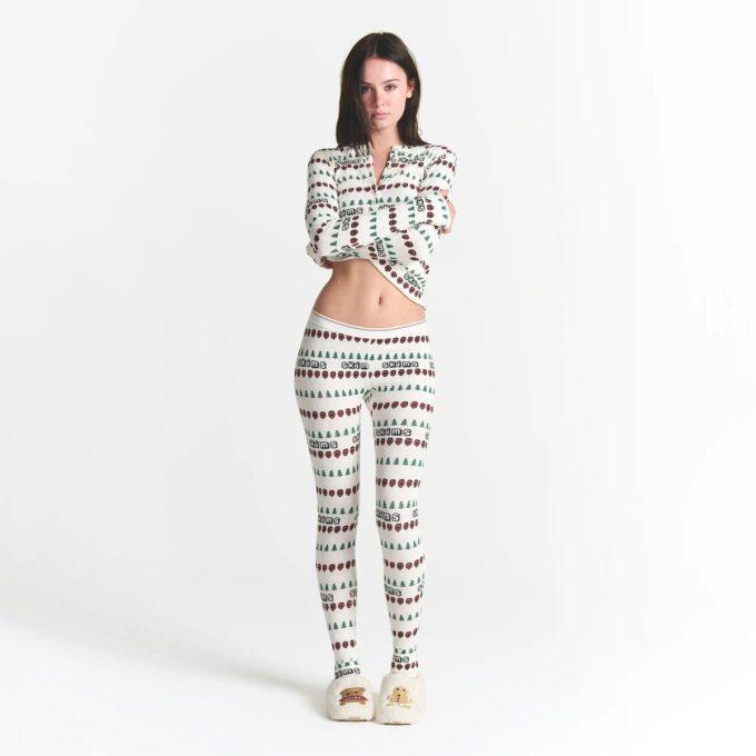 KAKTUSPLANTA FLEA MARKET X SKIMS BOMULLSRIBBADE HENLEY- OCH LEGGINGSET