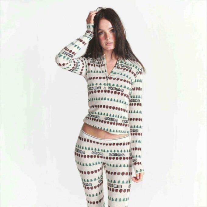 KAKTUSPLANTA FLEA MARKET X SKIMS BOMULLSRIBBADE HENLEY- OCH LEGGINGSET