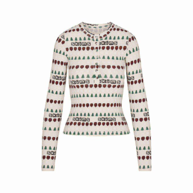 KAKTUSPLANTA FLEA MARKET X SKIMS BOMULLSRIBBADE HENLEY- OCH LEGGINGSET