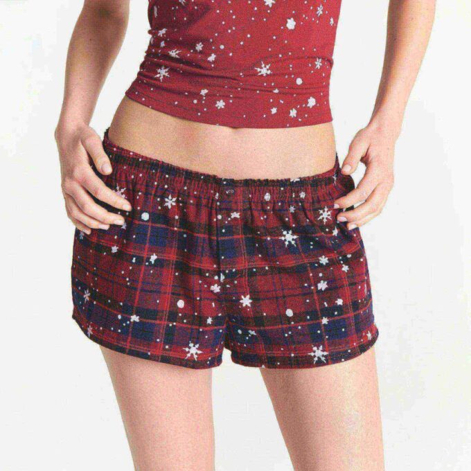 KAKTUSPLANTA FLEA MARKET X SKIMS SKIMS SLEEP LACE LINNE OCH FLANELLSHORT SET