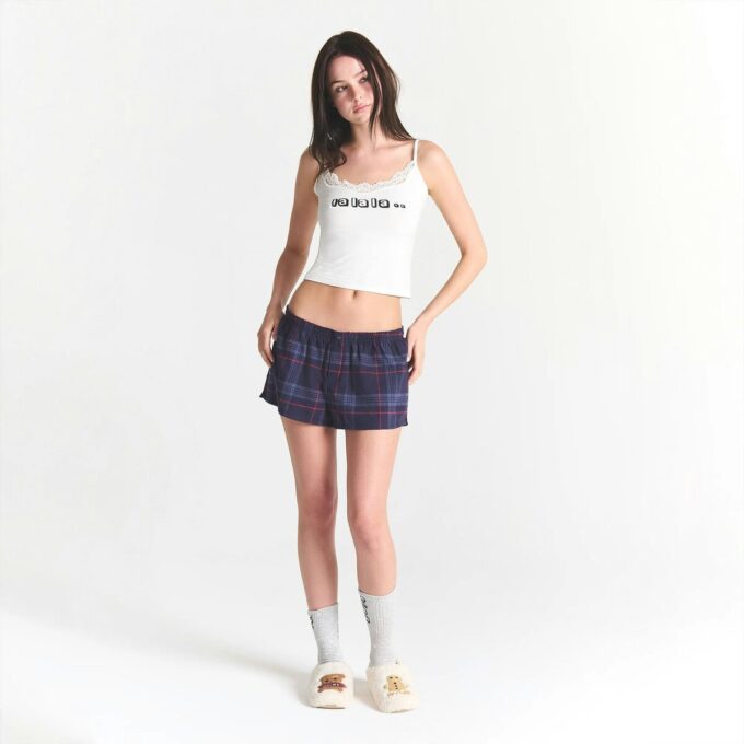 KAKTUSPLANTA FLEA MARKET X SKIMS SKIMS SLEEP LACE LINNE OCH FLANELLSHORT SET