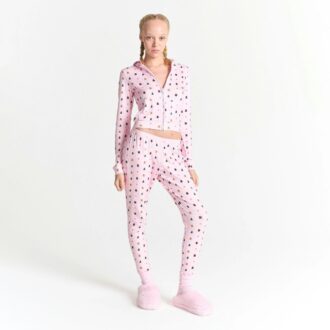KAKTUSPLANTEN FLEA MARKET X SKIMS PLUSH POINTELLE HOODIE MED DRAGKEDJA