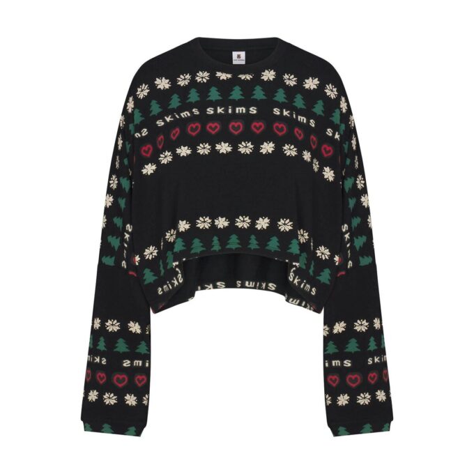 KAKTUSVÄXT FLEA MARKET X SKIMS SKIMS SLEEP CROPPED LÅNGÄRMAD OCH BYXOR SET