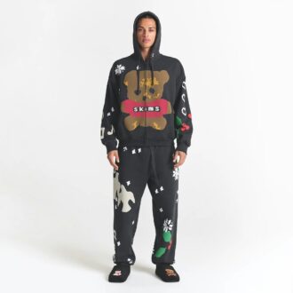 Kaktusväxt Flea Market X Skims Tung fleece herrtröja med dragkedja