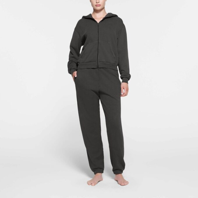 KLASSISK HOODIE MED DRAGKEDJA I FRENCH TERRY