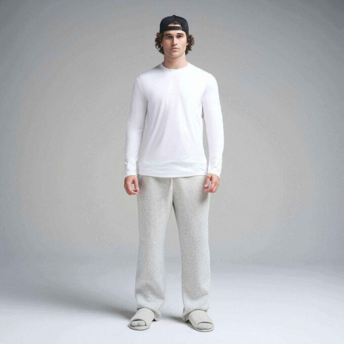 KLASSISK LÅNGÄRMAD T-SHIRT FÖR HERR, FRILUFTSLIV KLASSISK LÅNGÄRMAD T-SHIRT FÖR HERR, FRILUFTSLIV
