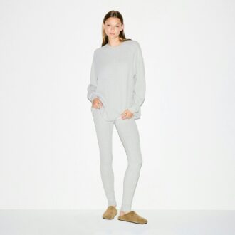 KRAFTIGT VÅFFELT ÖVERSIZED CREWNECK