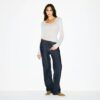 LÅNGÄRMAD HENLEY-TRÖJA MED SKINN LÅNGÄRMAD HENLEY-TRÖJA MED SKINN
