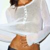 LÅNGÄRMAD HENLEY-TRÖJA MED SKINN LÅNGÄRMAD HENLEY-TRÖJA MED SKINN