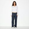 LÅNGÄRMAD HENLEY-TRÖJA MED SKINN LÅNGÄRMAD HENLEY-TRÖJA MED SKINN
