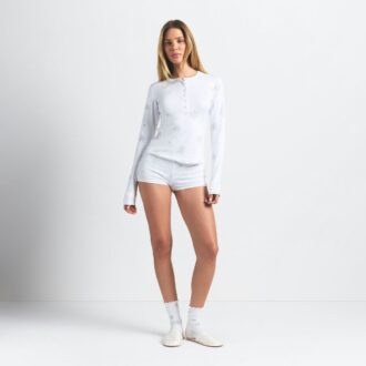LOGOTYP PLYSCH POINTELLE MED STRASS HENLEY-SET