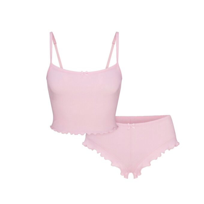LOGOTYP POINTELLE BESKRIVET CAMI-SET LOGOTYP POINTELLE BESKRIVET CAMI-SET