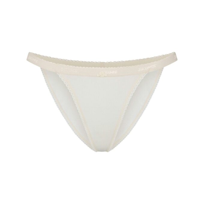 LÄTT BOMULLSBIKINI MED LOGOTYP PICOT STRING LÄTT BOMULLSBIKINI MED LOGOTYP PICOT STRING