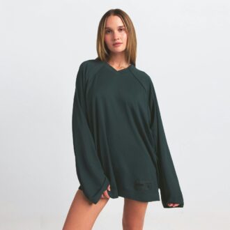 NikeSKIMS LUFTIG V-RINGAD OVERSIZED LÅNGÄRMAD TOPP