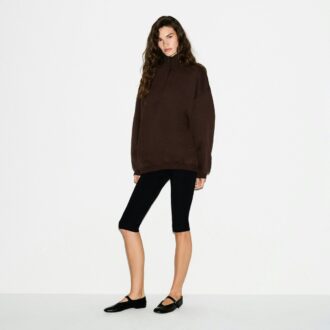 POJKVÄN FLEECE OVERSIZED HALV DRAGKEDJA