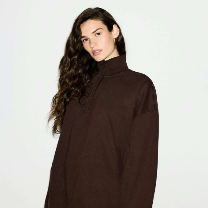 POJKVÄN FLEECE OVERSIZED HALV DRAGKEDJA POJKVÄN FLEECE OVERSIZED HALV DRAGKEDJA