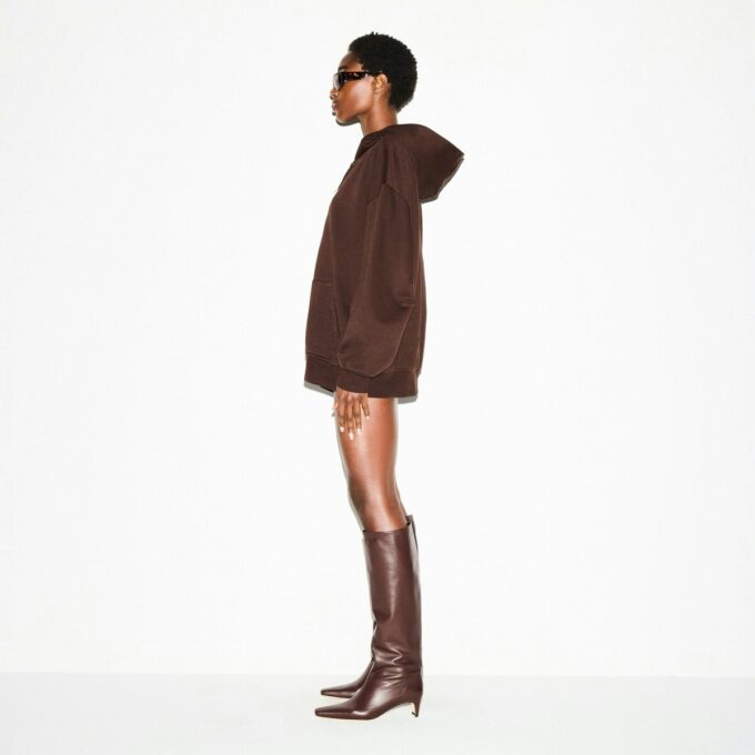 POJKVÄN FLEECE OVERSIZED HOODIE MED DRAGKEDJA POJKVÄN FLEECE OVERSIZED HOODIE MED DRAGKEDJA