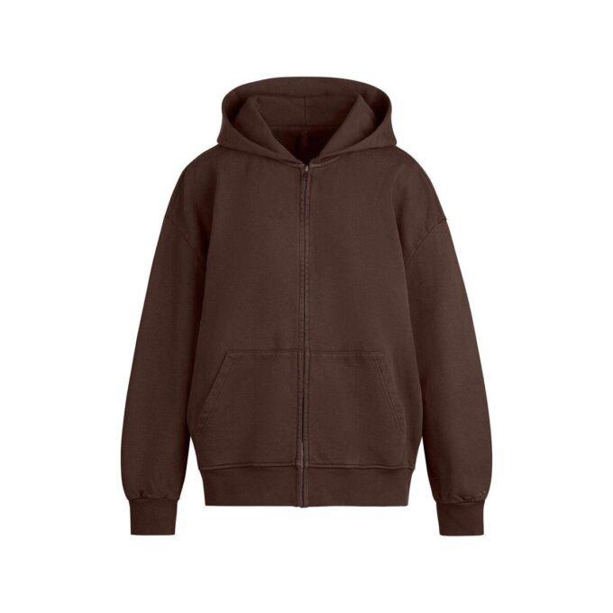 POJKVÄN FLEECE OVERSIZED HOODIE MED DRAGKEDJA POJKVÄN FLEECE OVERSIZED HOODIE MED DRAGKEDJA
