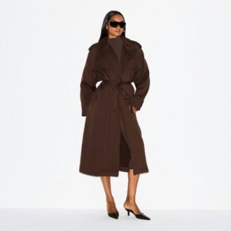 POJKVÄN FLEECE OVERSIZED TRENCHCOAT
