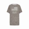 SKIMS FÖR USA-LAGET MED BOMULL, RIBBADE OS-T-SHIRT MINIKLÄNNING SKIMS FÖR USA-LAGET MED BOMULL, RIBBADE OS-T-SHIRT MINIKLÄNNING