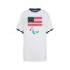 SKIMS FÖR USA:S BOMULLSRIBBADE PARALYMPISKA T-SHIRT MINIKLÄNNING