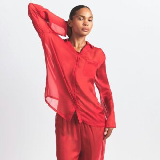 SKIMS ROMANCE KNAPPAD SKJORTA OCH BYXOR SET