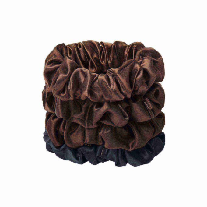 SLIP X SKIMS PURE SILK STORA SCRUNCHIES 4-PACK SLIP X SKIMS PURE SILK STORA SCRUNCHIES 4-PACK