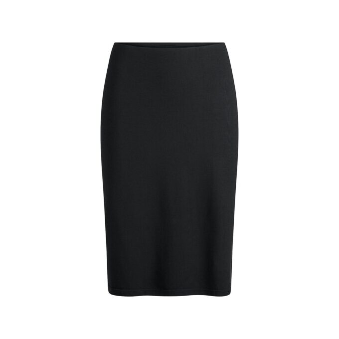 SLÄT MIDIKJOL MED LAGER SLÄT MIDIKJOL MED LAGER