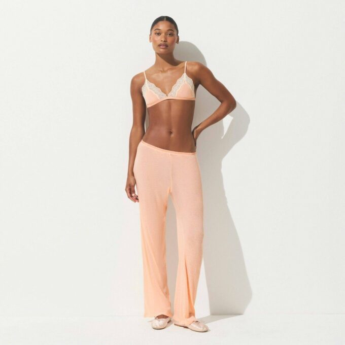 TRANSPARENT RIBBATT SPETSRINGAD TRIANGELBRALETTE