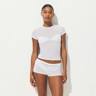 Tunn ribbad t-shirt